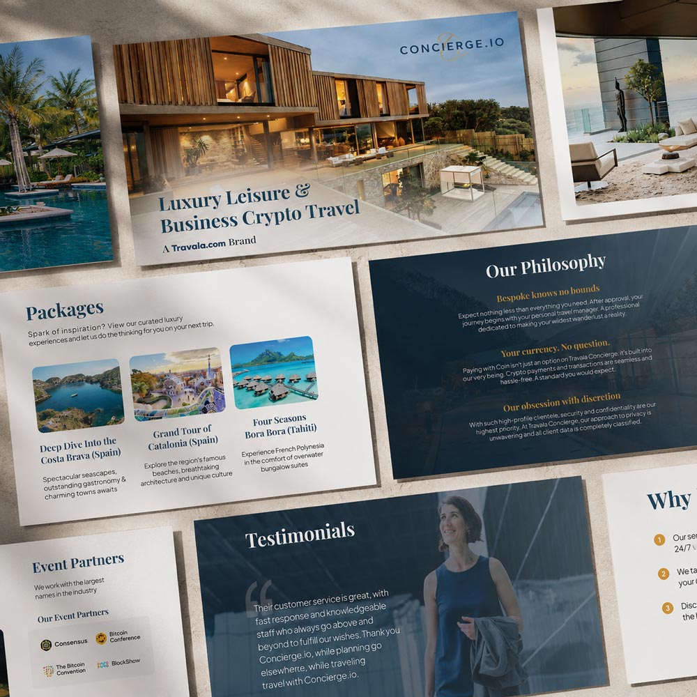White-label pitch deck presentation produced by Graphiker