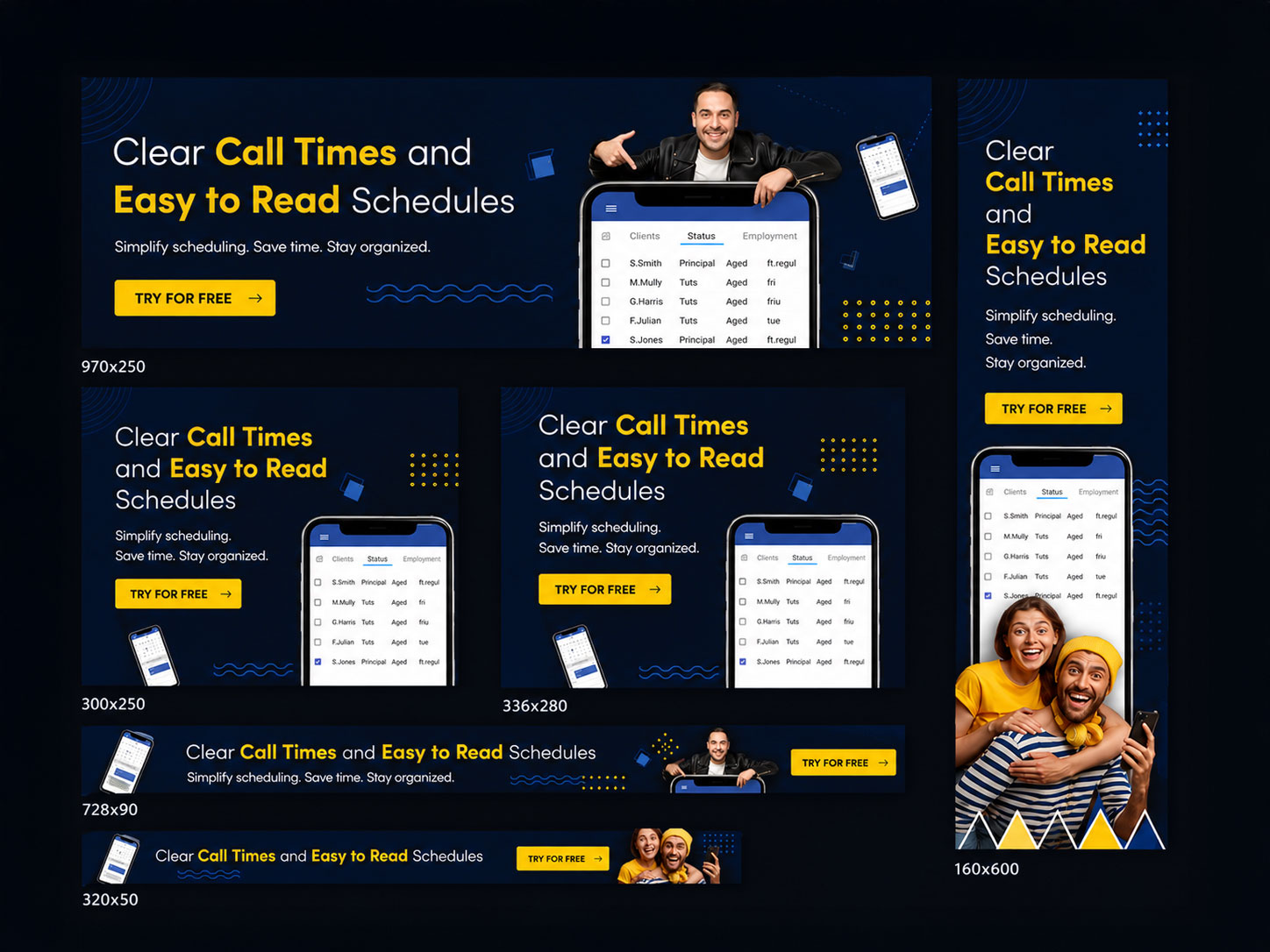 Digital advertising design for Calls — Graphiker