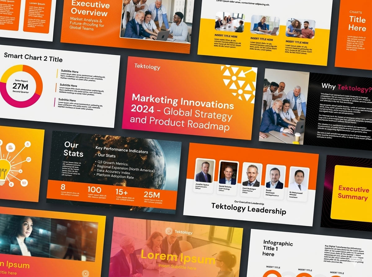 Presentation and pitch deck design for Tecktology — Graphiker
