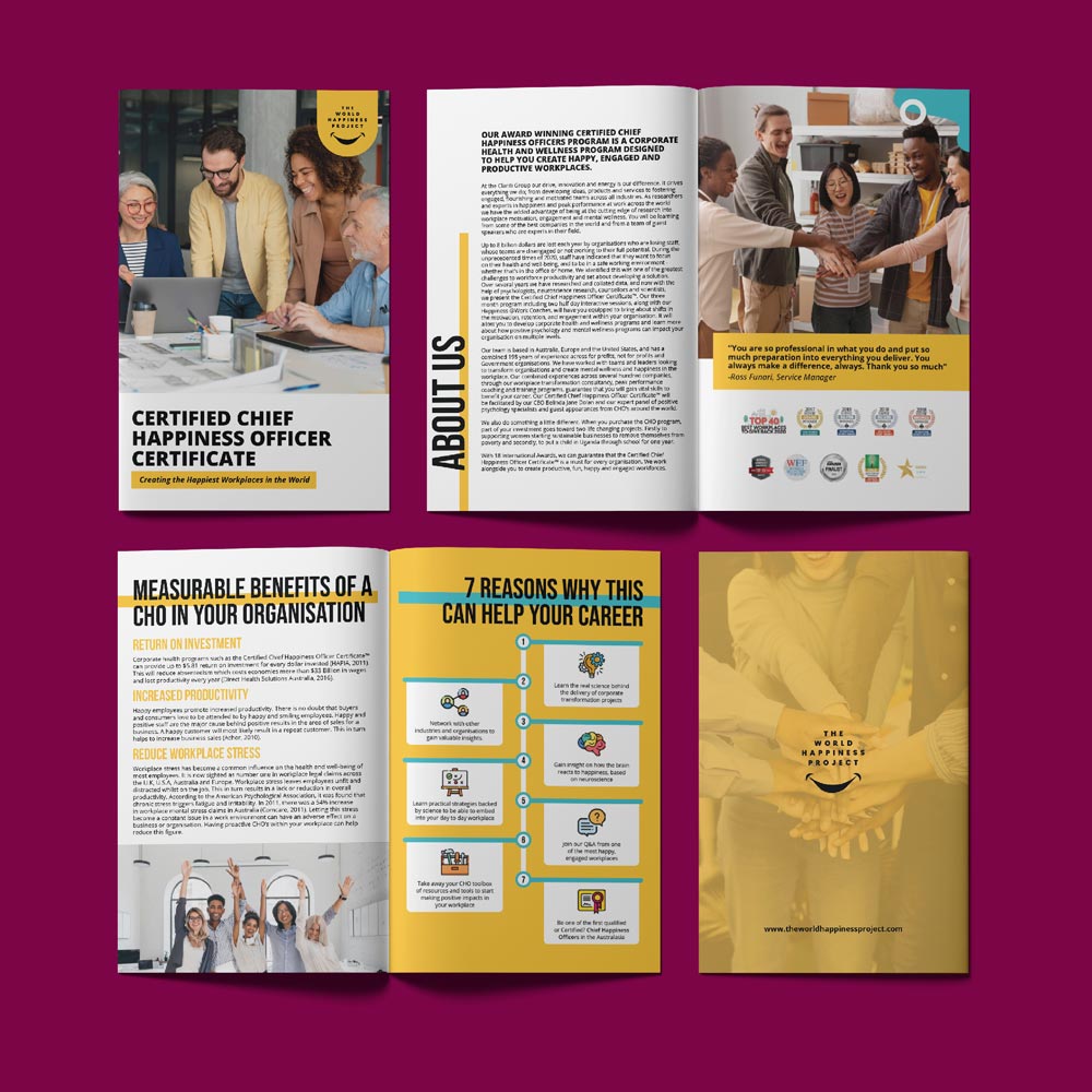 Publication and document design for Happiness Project — Graphiker