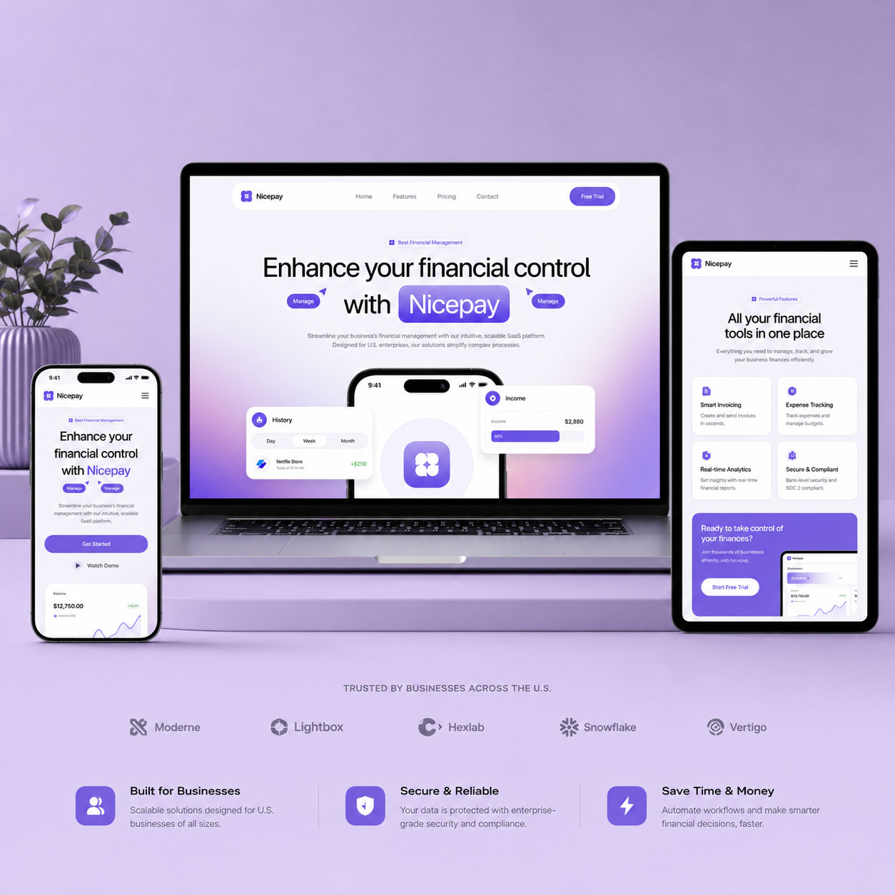 Web and landing page design for Nicepay — Graphiker