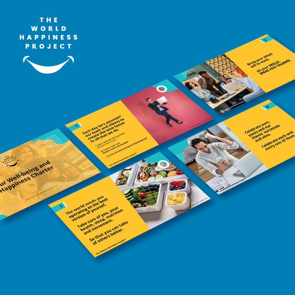 Presentation and pitch deck design for Happiness Project — Graphiker