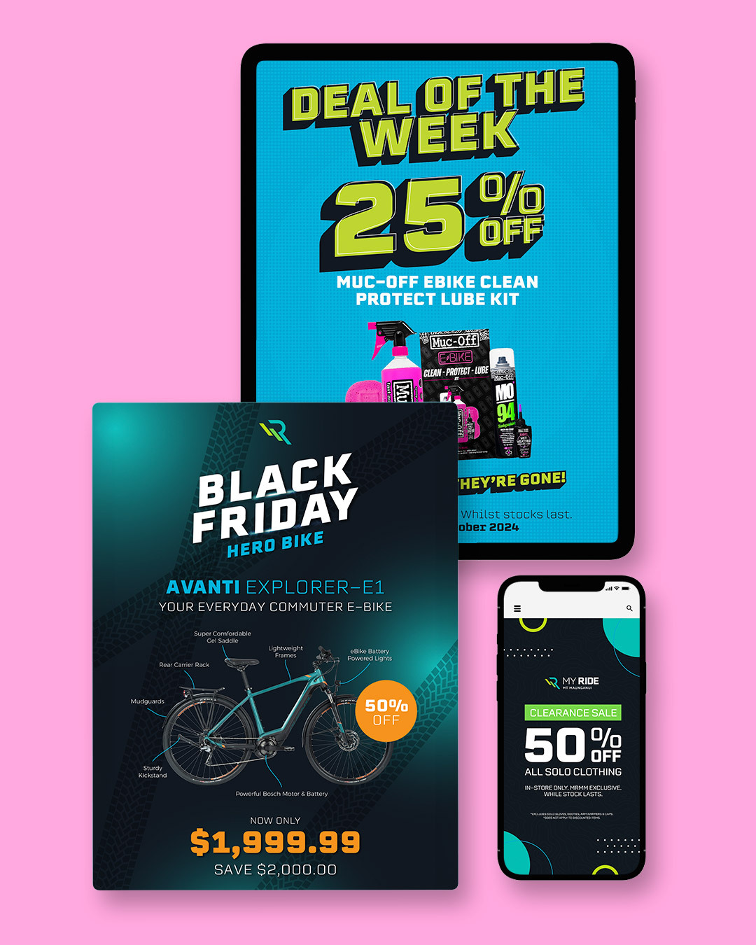 Graphiker digital advertising and EDM design portfolio sample